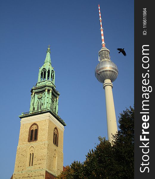 Tower, Spire, Landmark, Sky