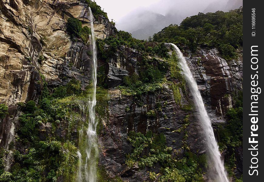 Timelapse Photography Of Flowing Waterfalls