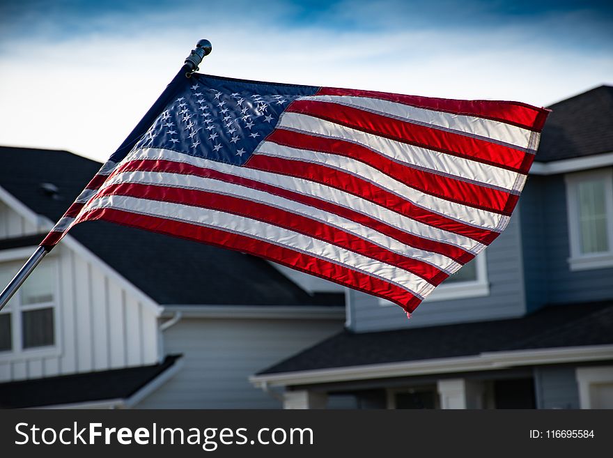 Close-Up Photography of American Flag