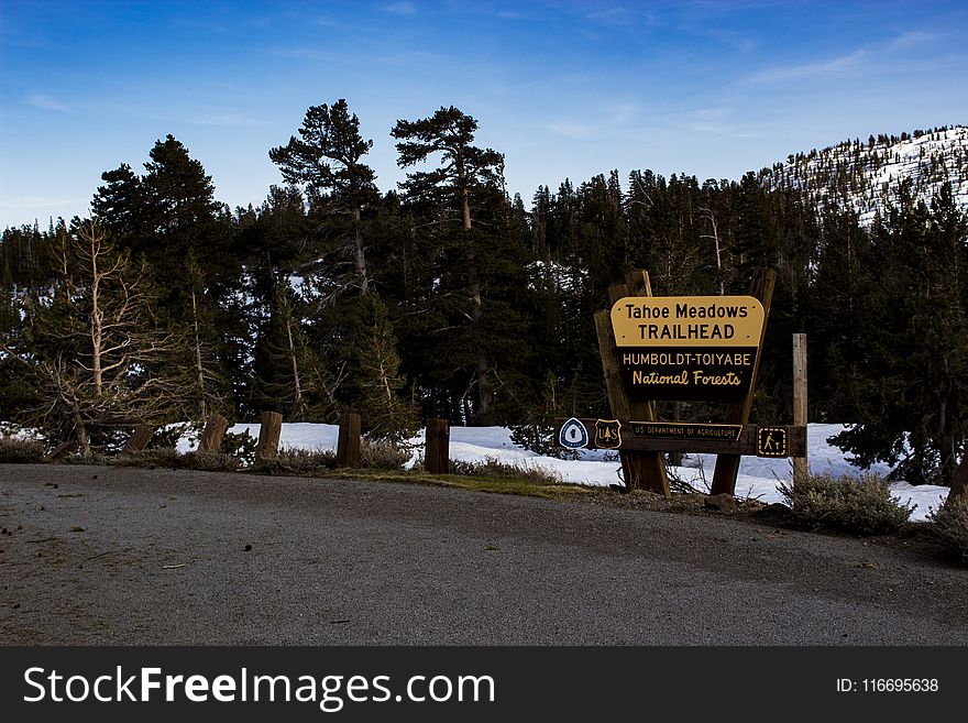 Tohoe Meadows Trailhead Signage