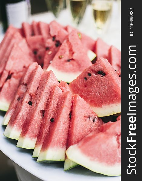 Close-Up Photography of Sliced Watermelons