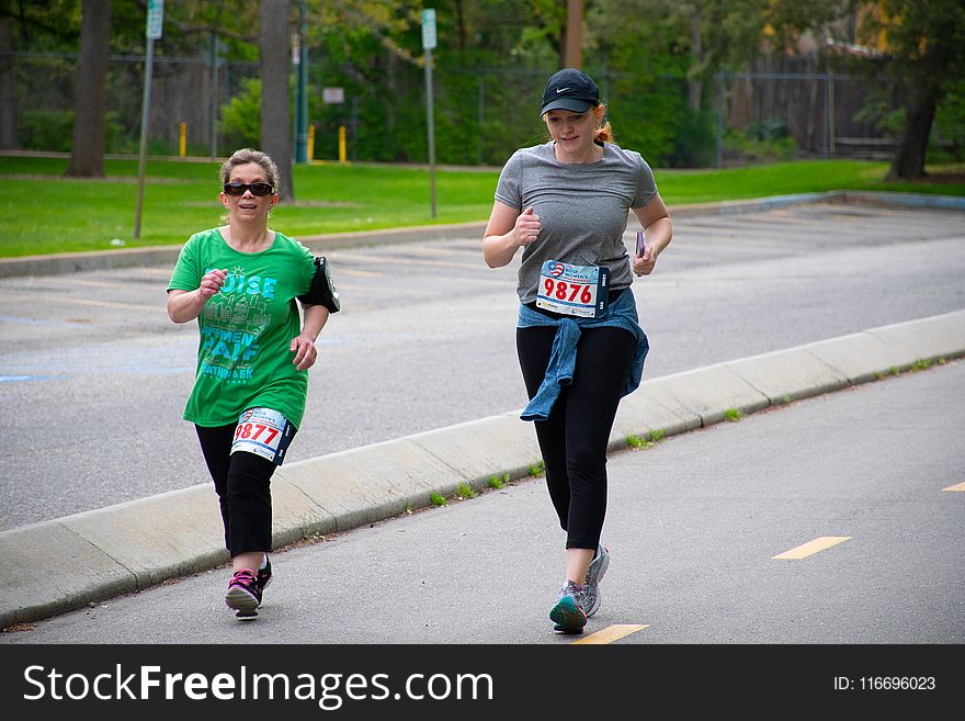 Two Women Running