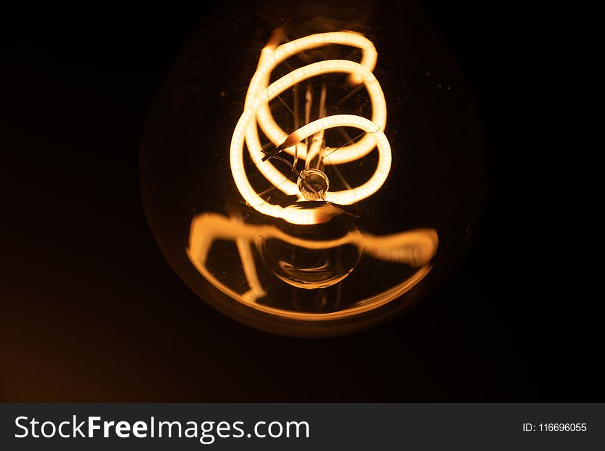 Close-Up Shot Of Light Bulb