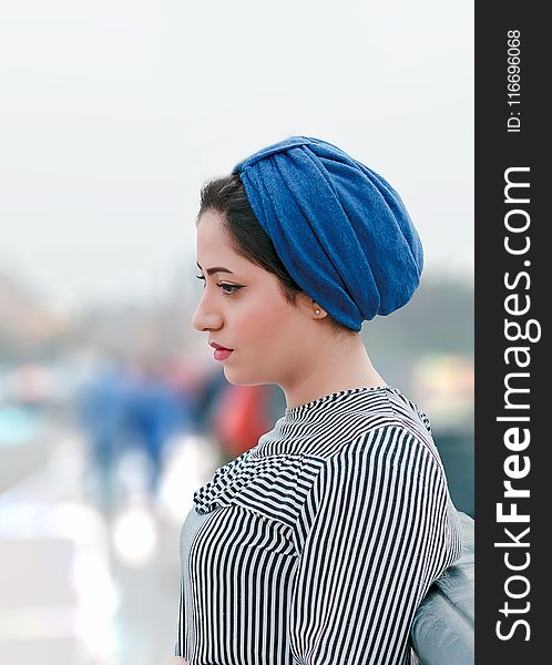 Woman in Blue Headdress