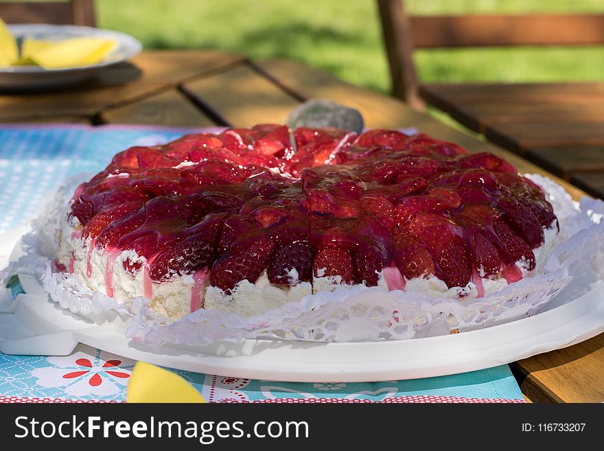 Dessert, Torte, Whipped Cream, Strawberry Pie