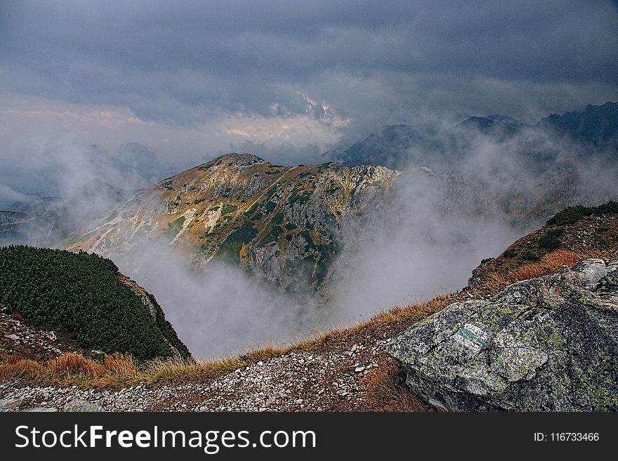 Mountain, Mountainous Landforms, Highland, Cloud