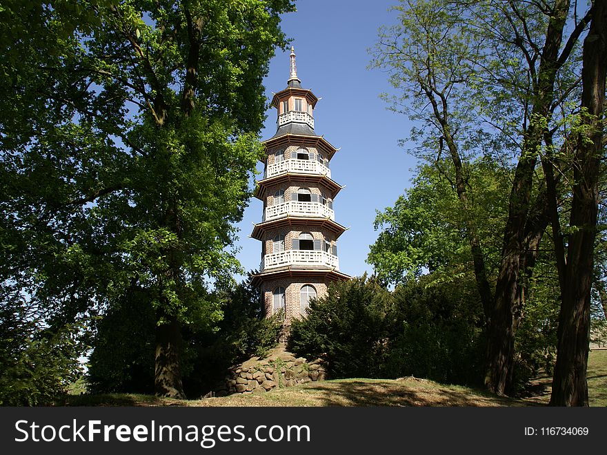 Landmark, Pagoda, Tower, Tree