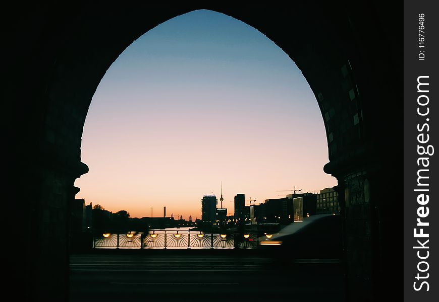 Silhouette of Arch Building