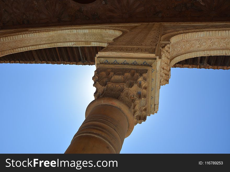 Column, Arch, Structure, Carving
