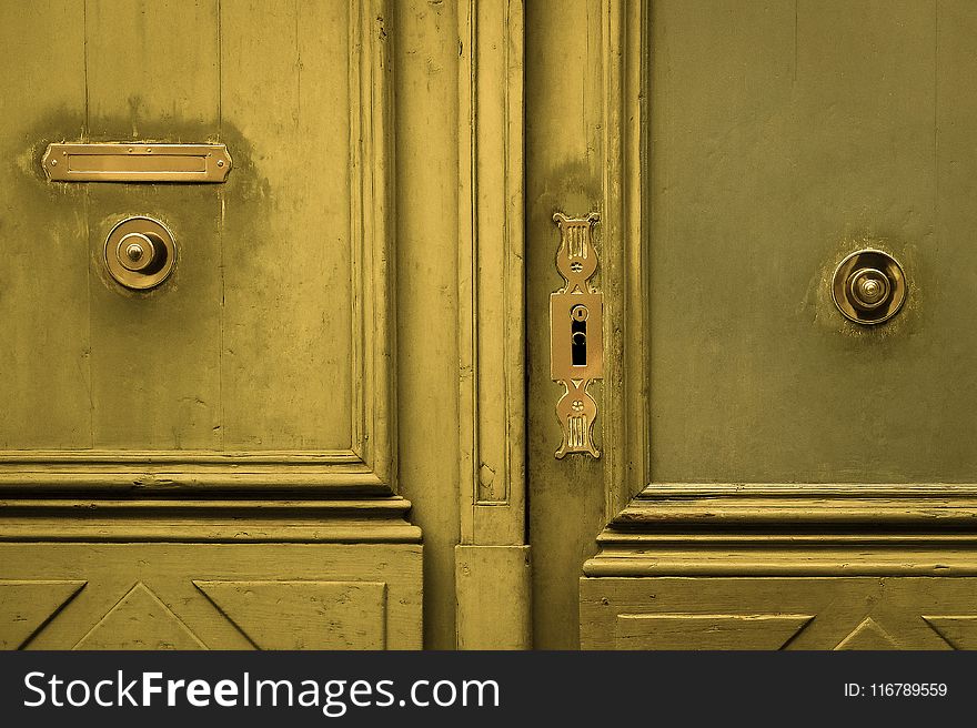 Wall, Door, Wood, Wood Stain