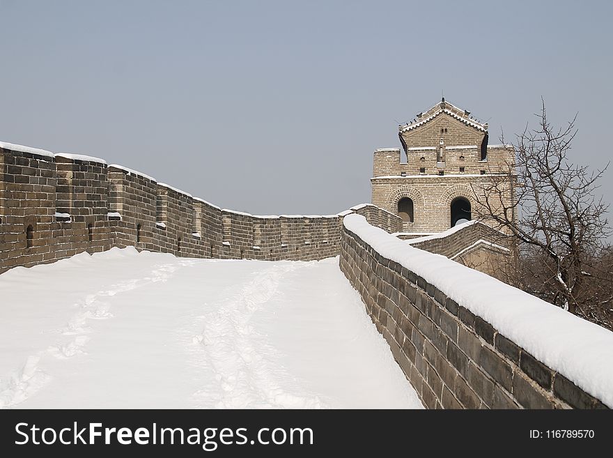 Snow, Winter, Sky, Wall