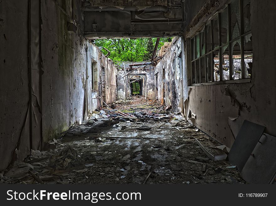 Urban Area, Ruins, Alley, Darkness