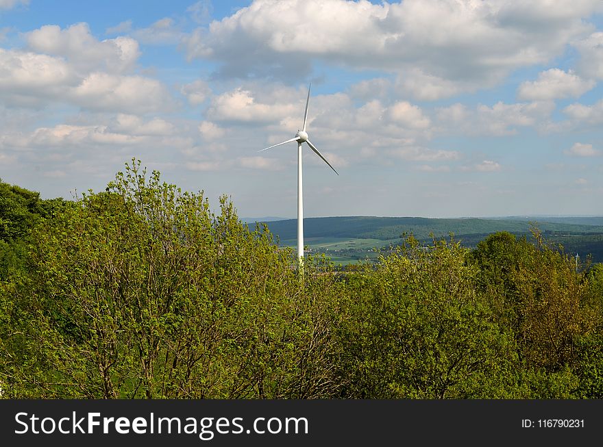 Windmill, Wind Farm, Wind Turbine, Sky