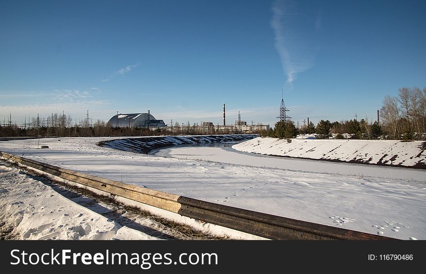 Winter, Waterway, Snow, Sky