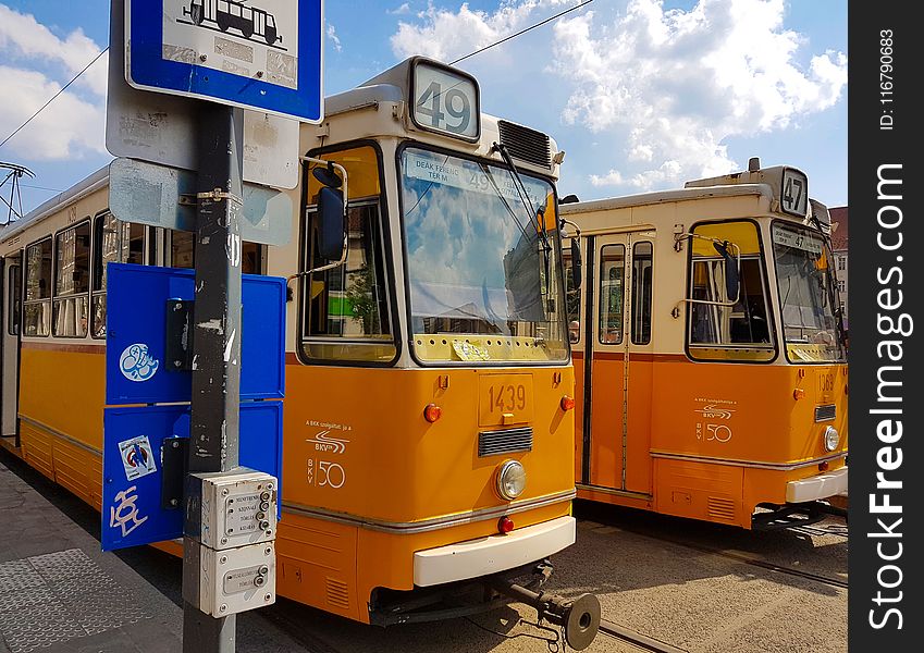 Tram, Transport, Yellow, Mode Of Transport