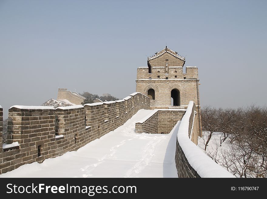 Snow, Winter, Sky, Building