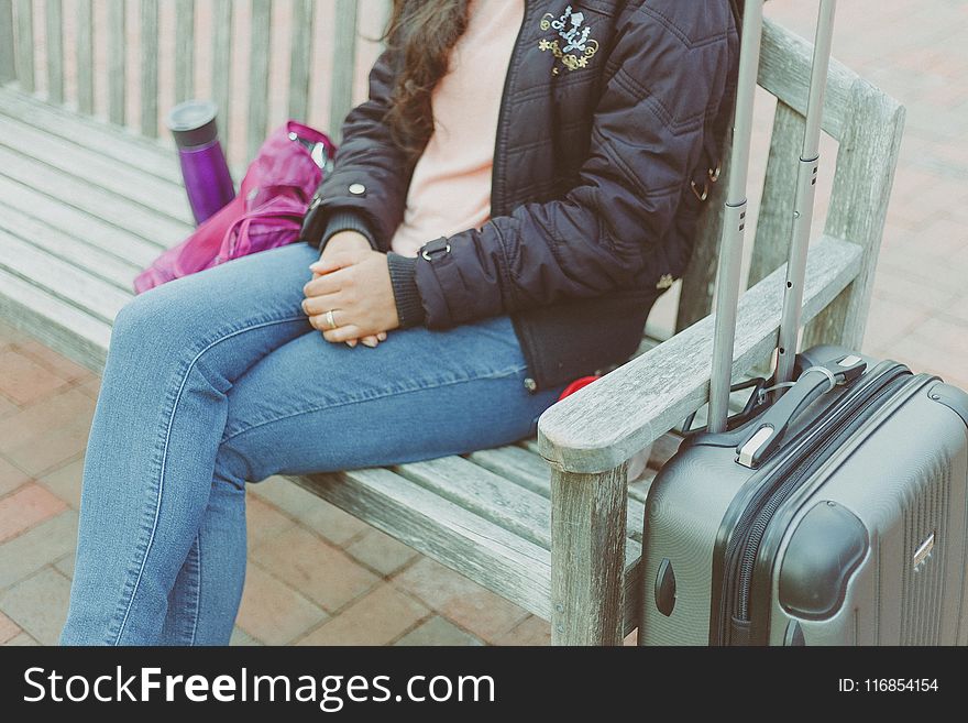 Woman Wearing Black Jacket