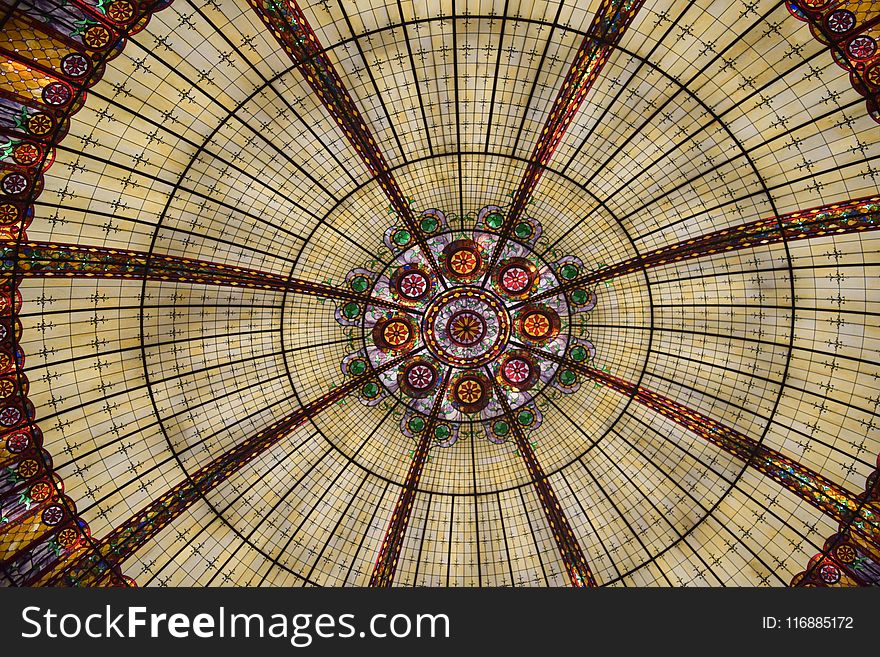 Stained Glass, Glass, Dome, Window