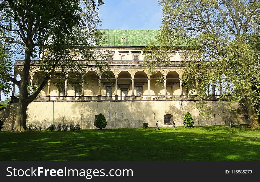 Estate, Stately Home, Medieval Architecture, Grass