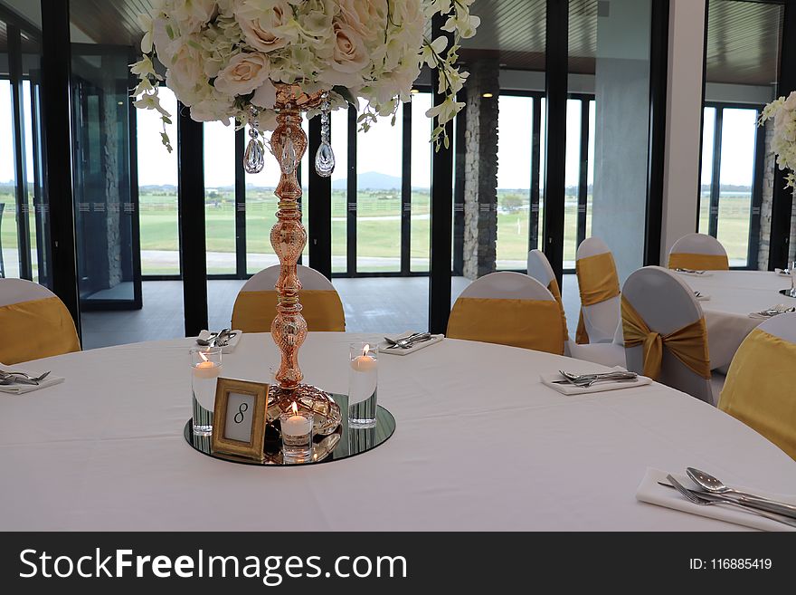 Function Hall, Table, Restaurant, Centrepiece