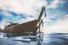 Close-up Bow Of The Fishing Wooden Boat. Stock Photography Close-up Bow Of The Fishing Wooden Boat. Stock Photography
