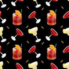 Cocktail Pattern Stock Images