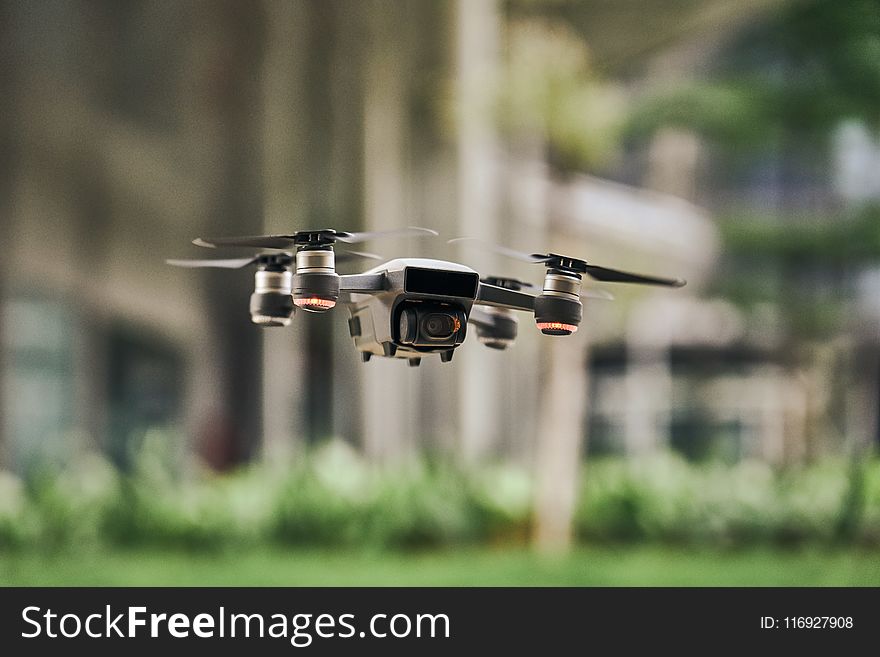 Black and Silver Drone Quadcopter