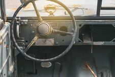 Old Car Steering Wheel Royalty Free Stock Image
