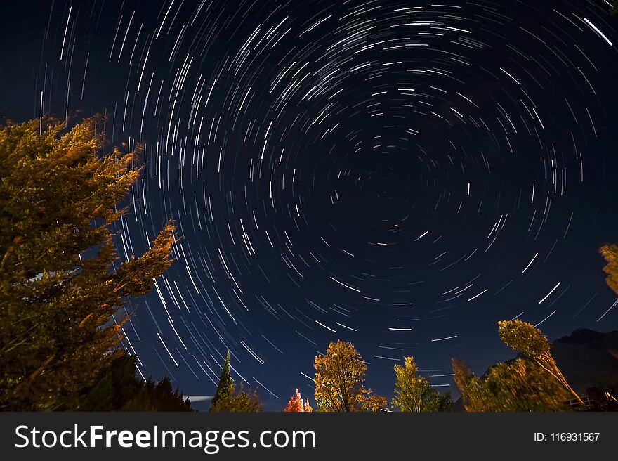 Star Trail Of Queenstown