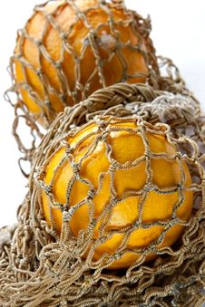 Oranges In String-bag Royalty Free Stock Photos Oranges In String-bag Royalty Free Stock Photos