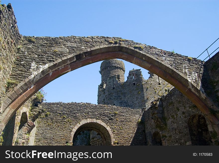 Inside the castle at conway,
conway,
wales,
united kingdom.