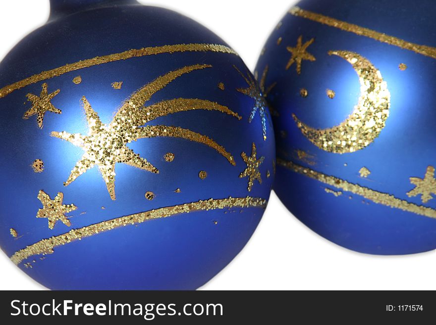 Christmass balls in blue. Christmass balls in blue