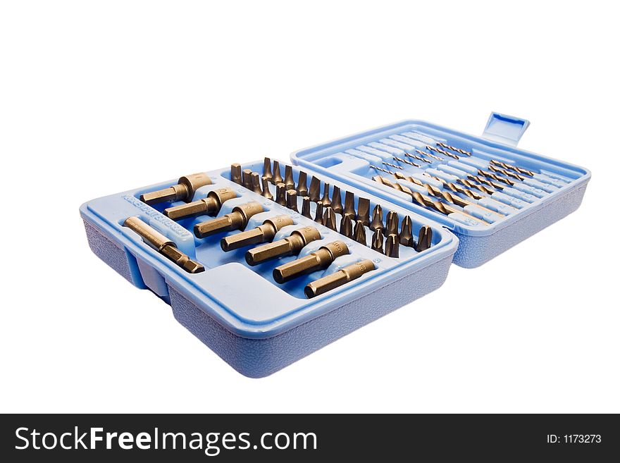 Tool box on a white background