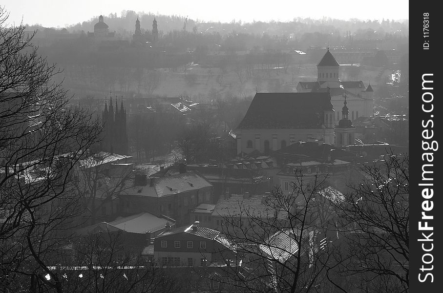 The view of Vilnius oldtown, the capital of Lithuania. The view of Vilnius oldtown, the capital of Lithuania.