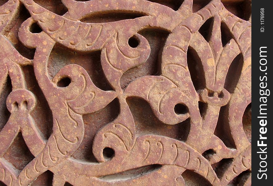 Intricate Stone Carving Detail