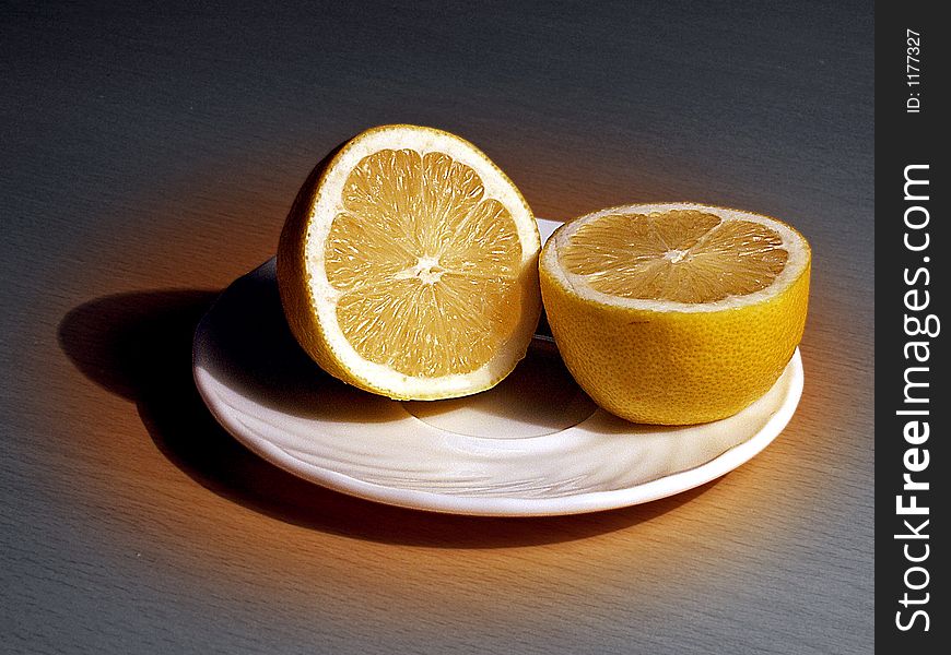 Lobules of orange on a dish