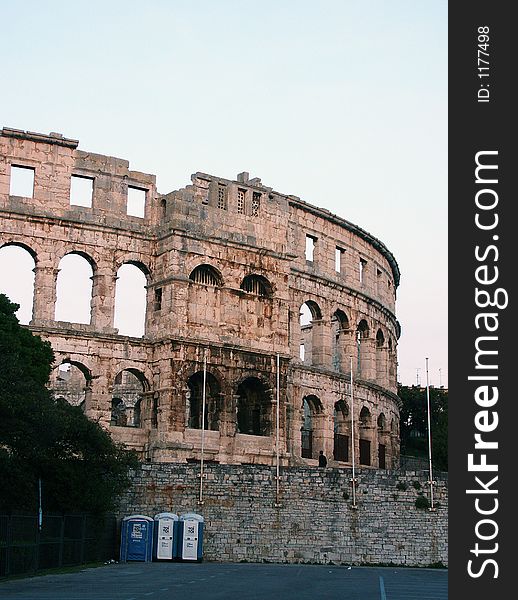 Roman coloseum in Pula, Istria, Croatia. Roman coloseum in Pula, Istria, Croatia