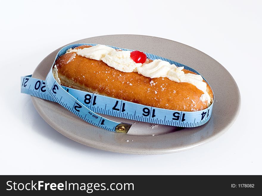 Diet, what diet?. a lovely cream doughnut. Diet, what diet?. a lovely cream doughnut