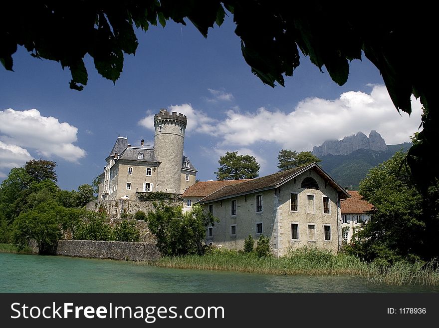 Duingt Castle, on the Lac de Annecy, France. Duingt Castle, on the Lac de Annecy, France