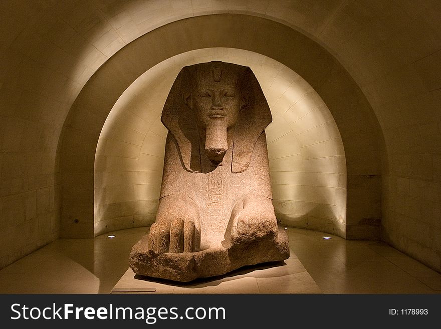 Ancient sculpture of an egyptian pharo; sphynx. Ancient sculpture of an egyptian pharo; sphynx