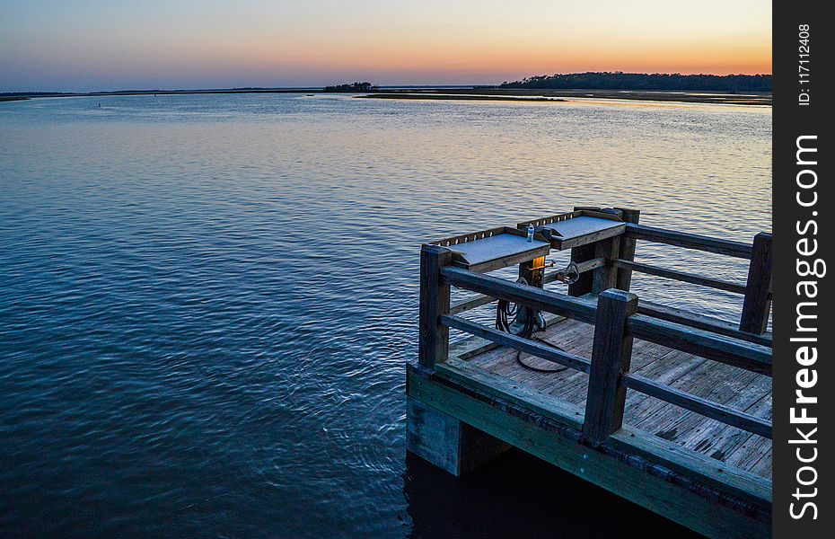 Photo of Wooden Dock during Dusk