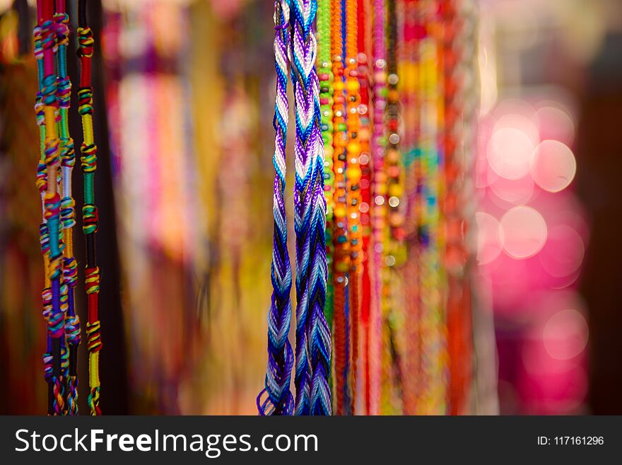 Colorful braided bracelets