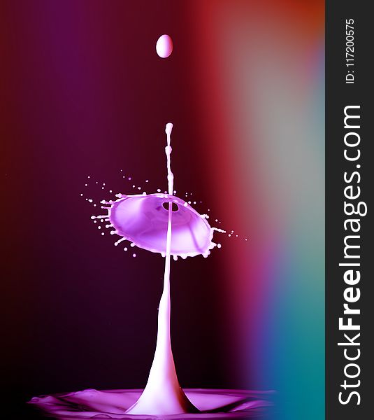 Time Lapse Photography Of Purple Liquid Splash
