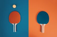 Table Tennis Or Ping Pong Rackets. Royalty Free Stock Photo