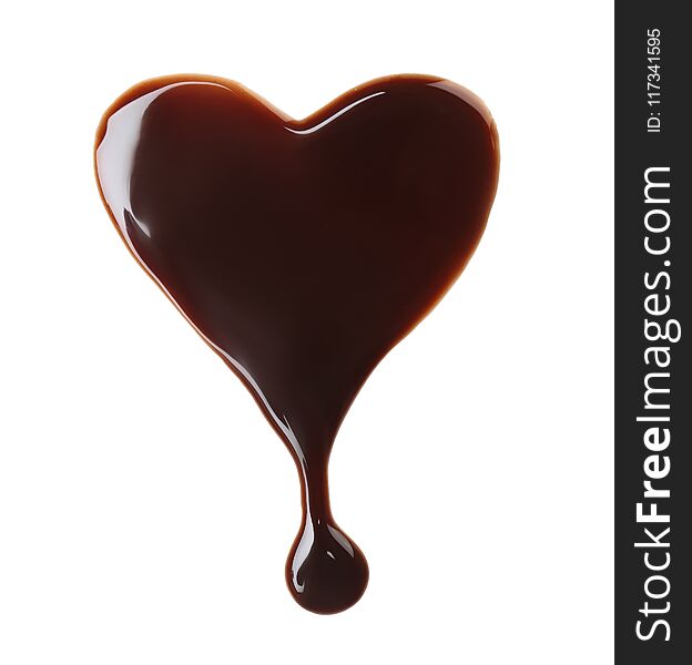 Heart Made Of Melted Chocolate