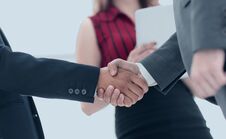Businessmen Handshaking After Good Deal. Business Concept Royalty Free Stock Images Businessmen Handshaking After Good Deal. Business Concept Royalty Free Stock Images