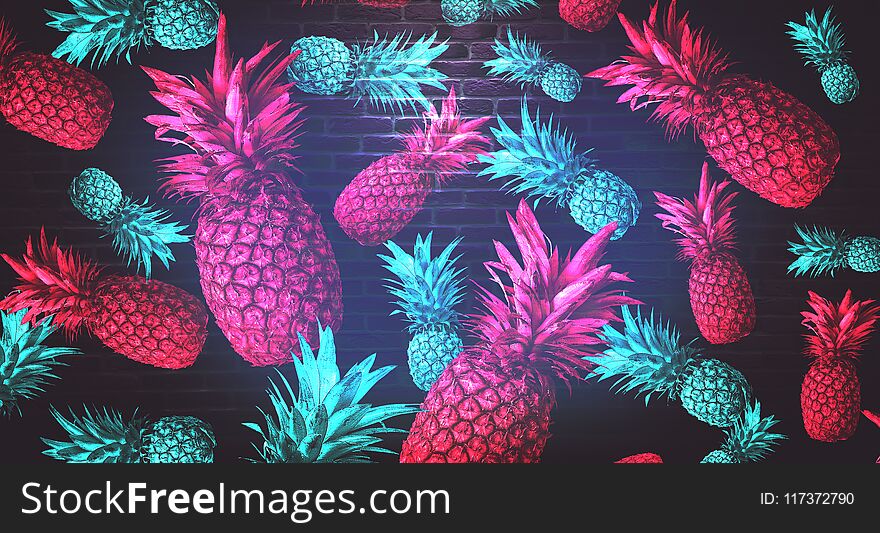 Abstract background with pineapple