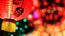 Chinese New Year Lanterns In Chinatown Royalty Free Stock Image