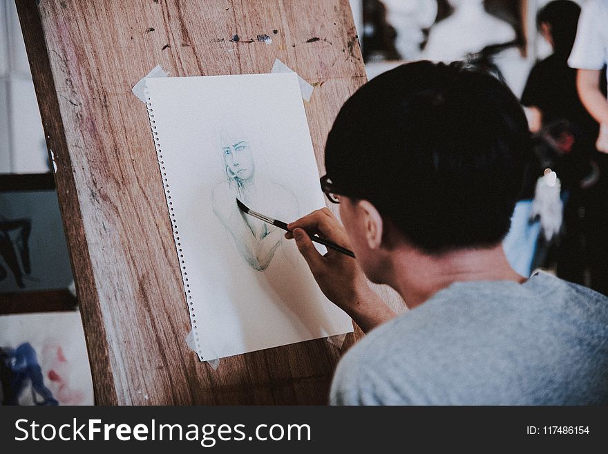 Person Making Some Human Sketch