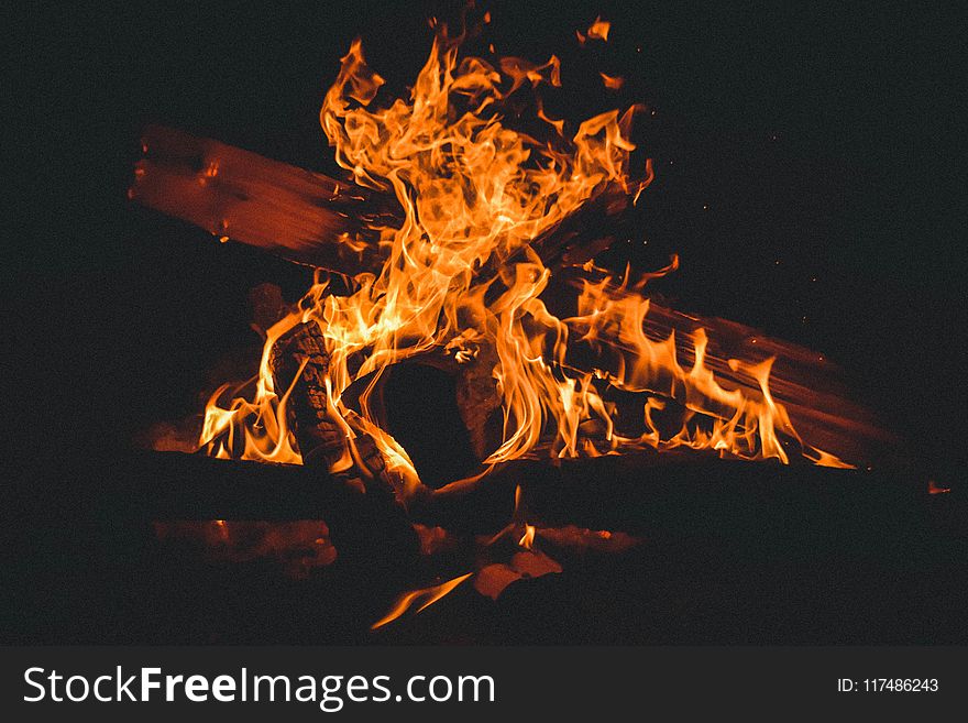 Bonfire At Night